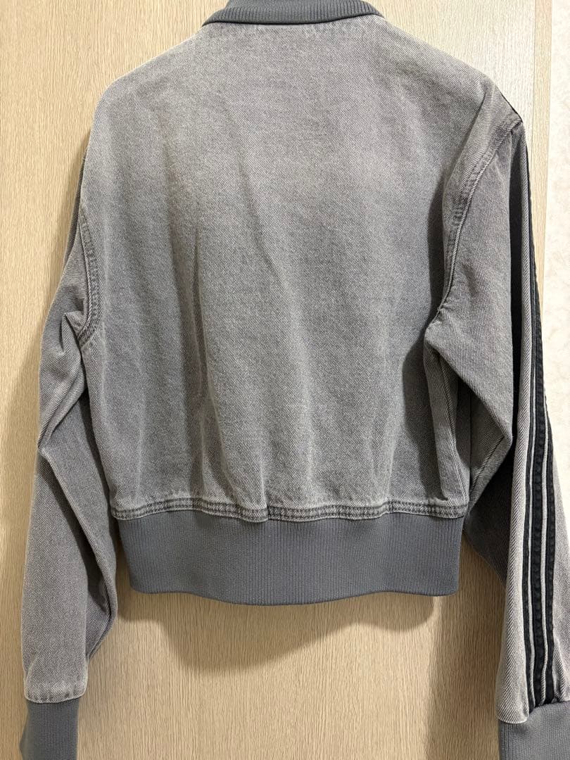 【美品・希少品】adidas original グレー ジップアップジャケット