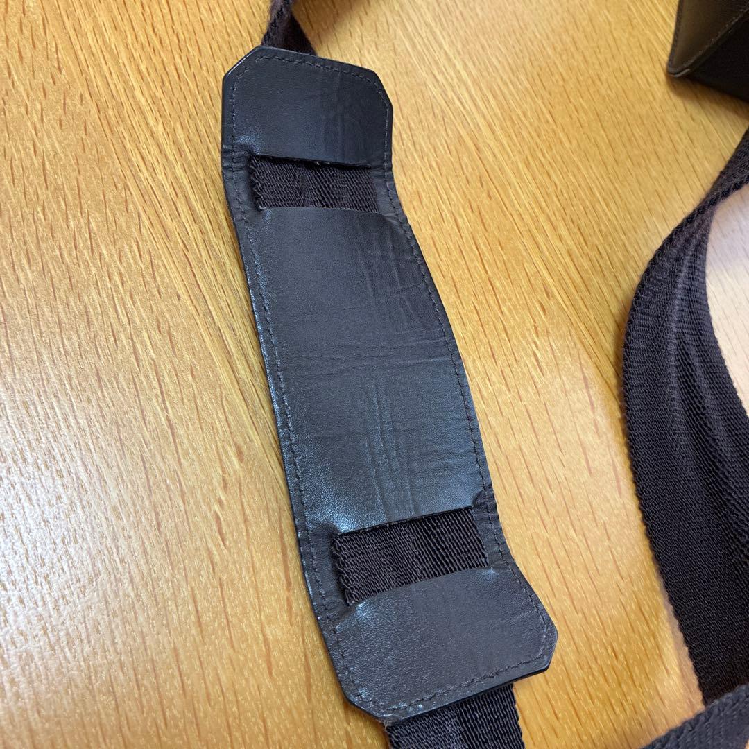 dunhill ブラック レザー ショルダーバッグ【サイドカー】