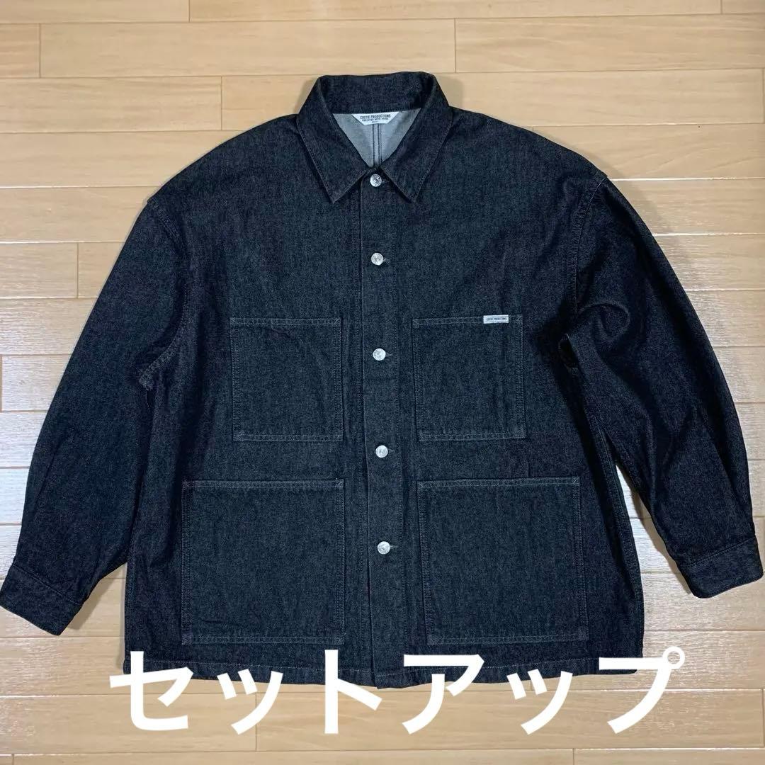 cootieセットアップ　カバーオール　デニムパンツ