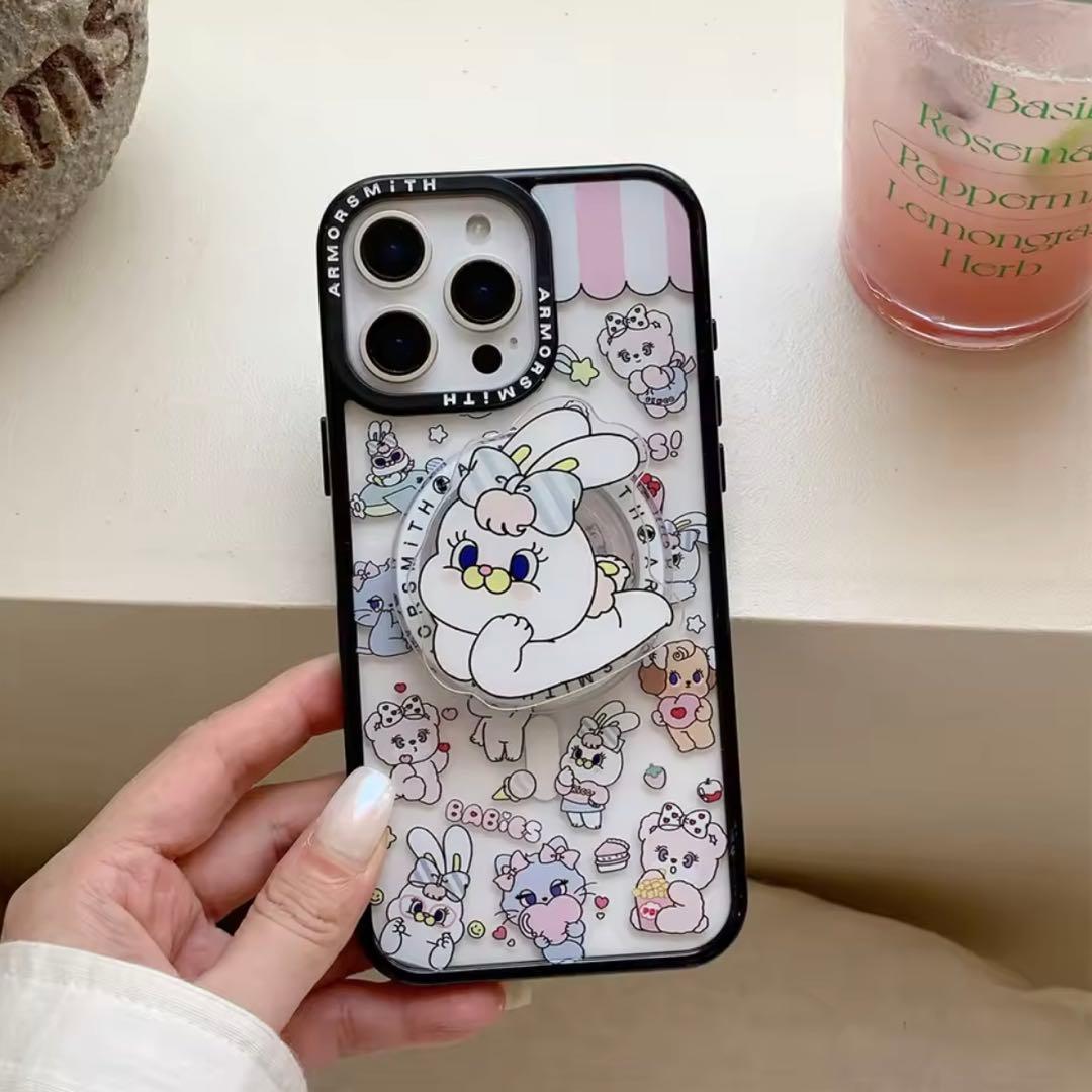 iPhone17ケース　magsafe RiCO 韓国　うさぎ　かわいい