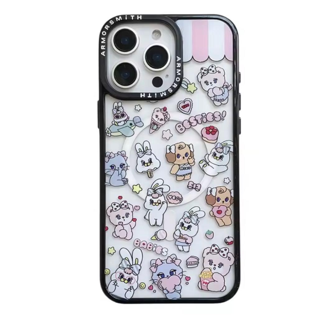iPhone17ケース　magsafe RiCO 韓国　うさぎ　かわいい