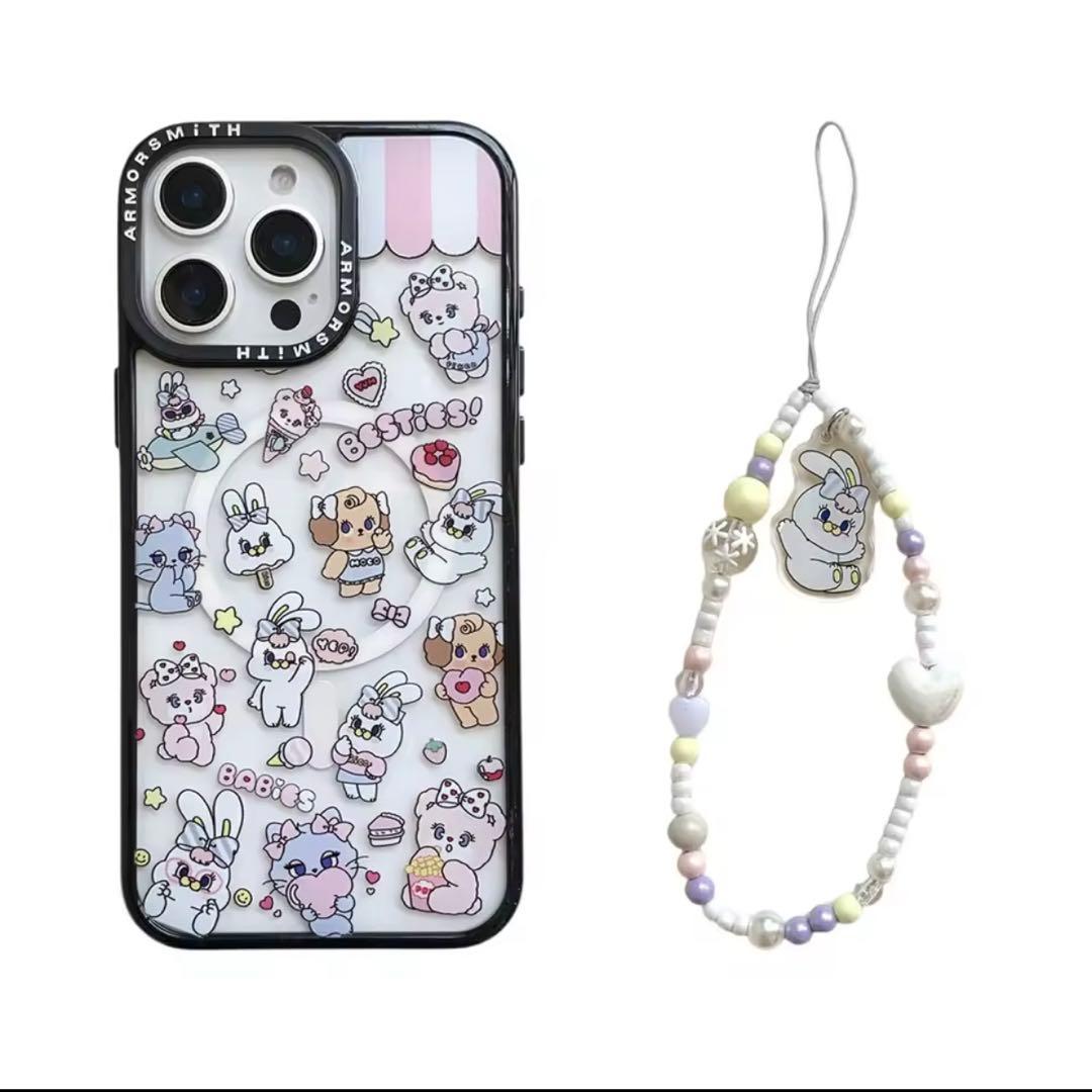 iPhone17ケース　magsafe RiCO 韓国　うさぎ　かわいい