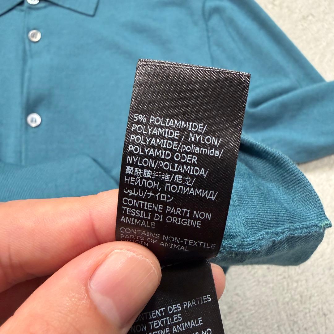 ザノーネ　ニット　シャツ　46サイズ　ウール　ブルー系