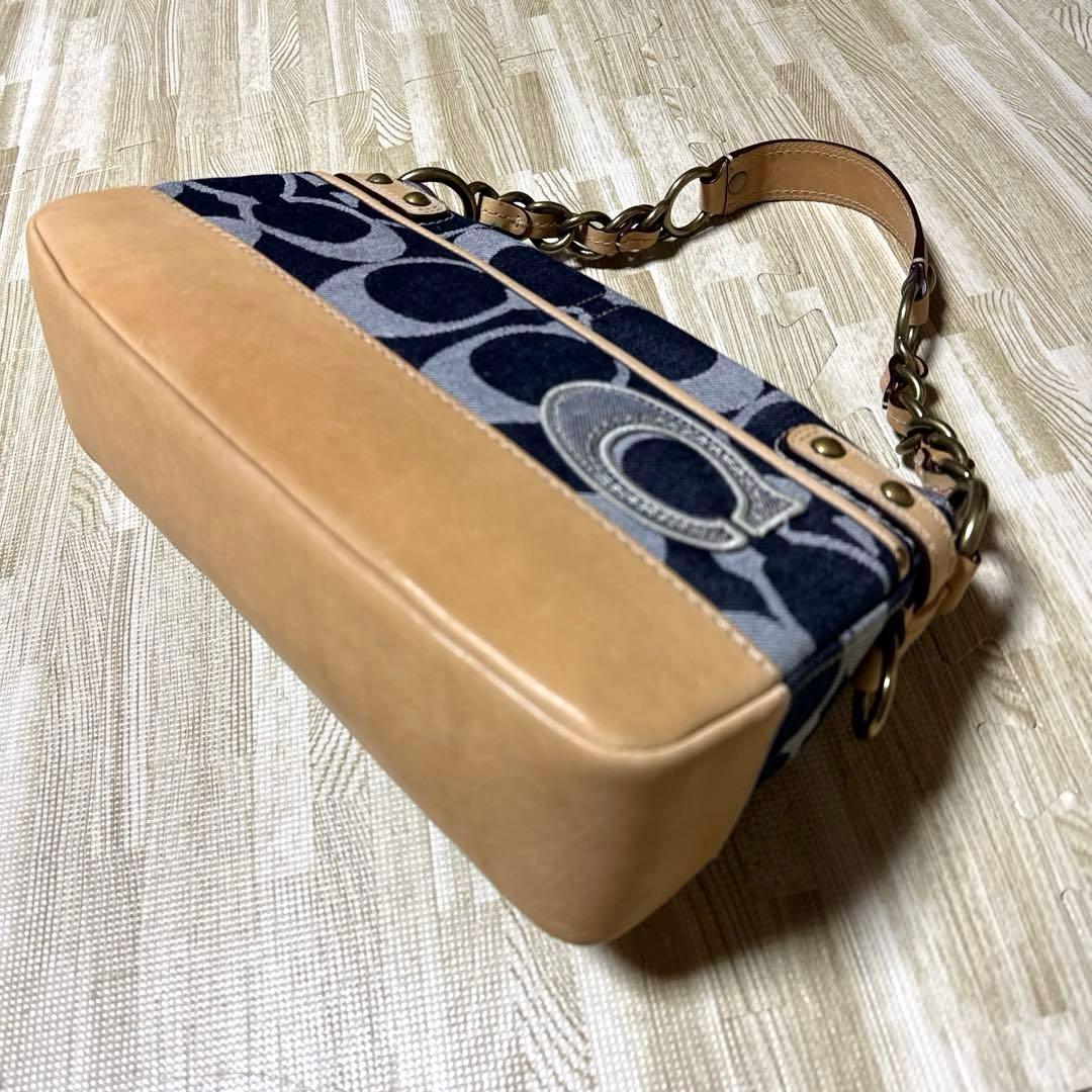 【超美品】COACHコーチ デニムバッグ　ハンドバッグ ヴィンテージ◇希少品◇