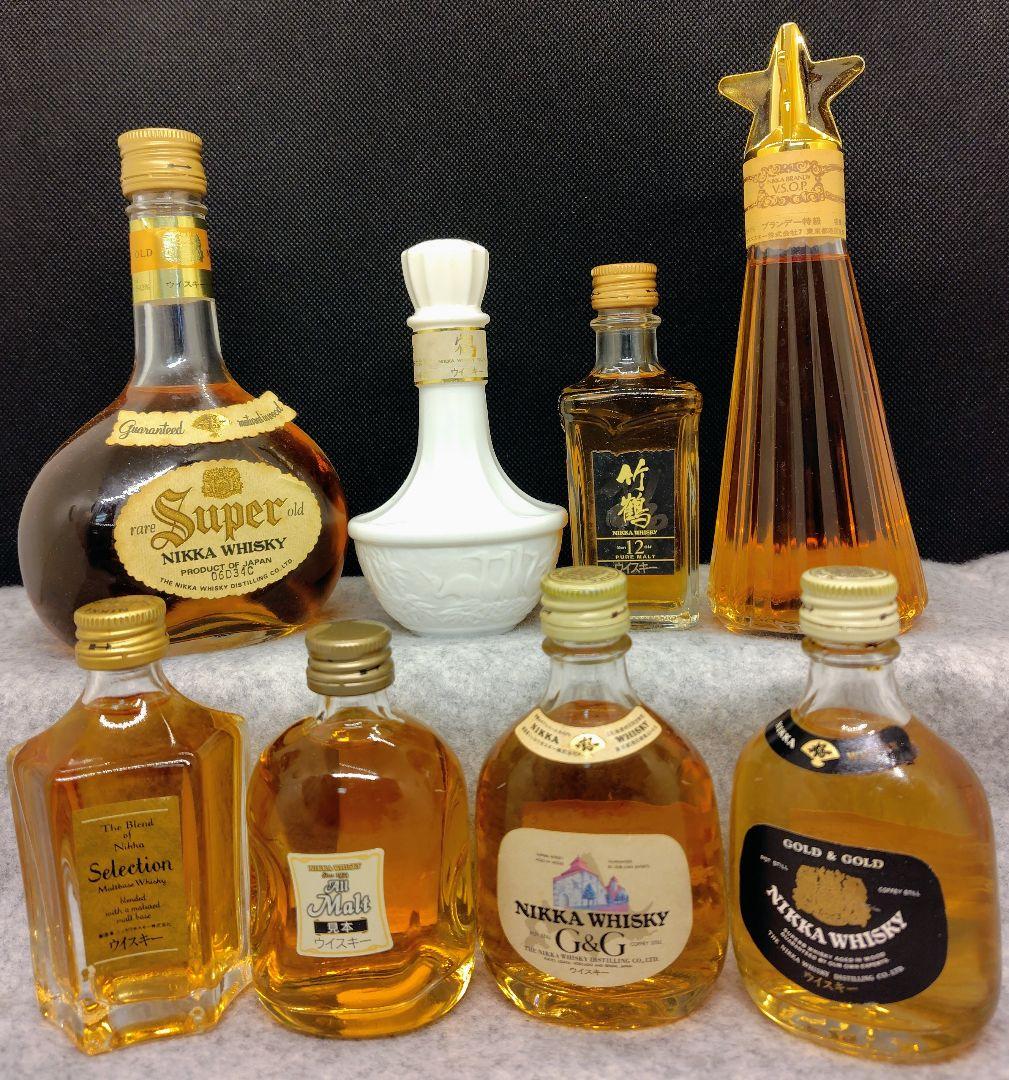 あ*︎様 未開栓 鶴 竹鶴12年 スーパーニッカ Ｇ＆Ｇ など8本 ミニボトル
