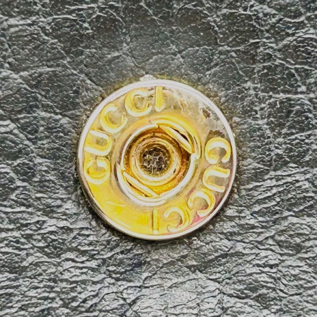 グッチ長財布GGマーモント　コンチネンタル　シボ革　レザー　ブラック黒