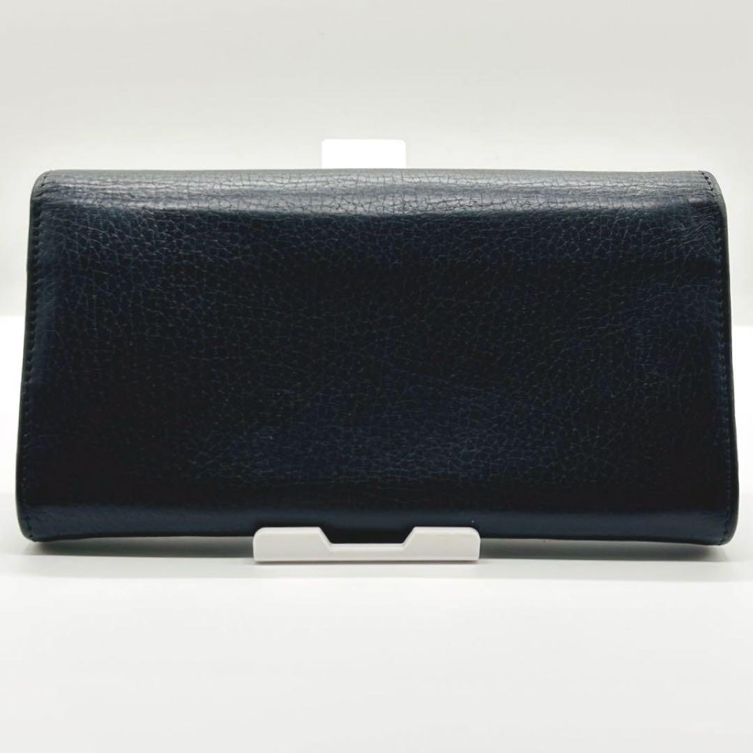 グッチ長財布GGマーモント　コンチネンタル　シボ革　レザー　ブラック黒