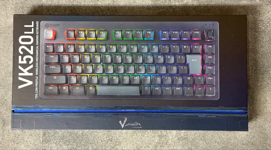 エレコム V custom VK520LL ロープロ 75％サイズ ブラック