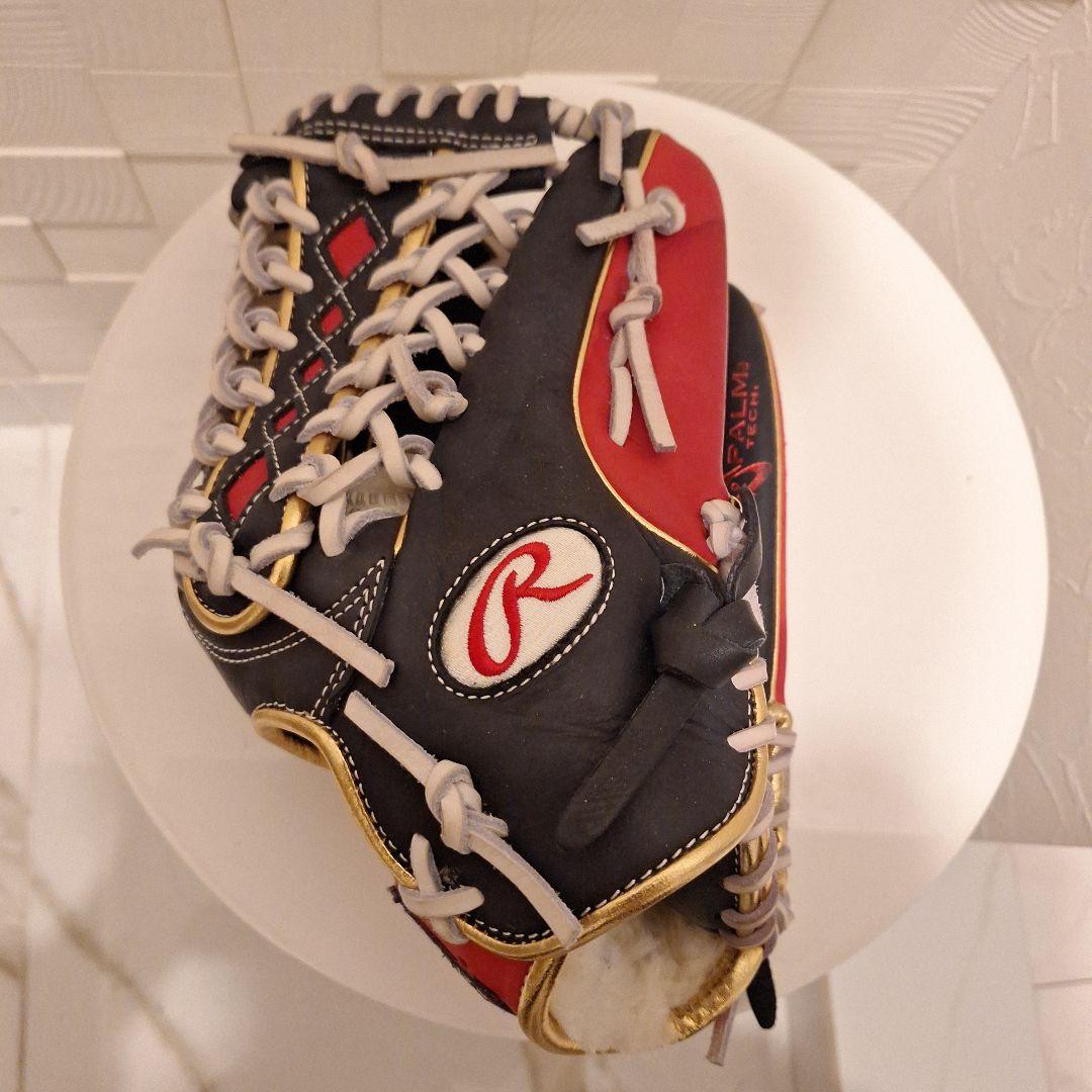 Rawlings 軟式グローブ 黒 赤外野用