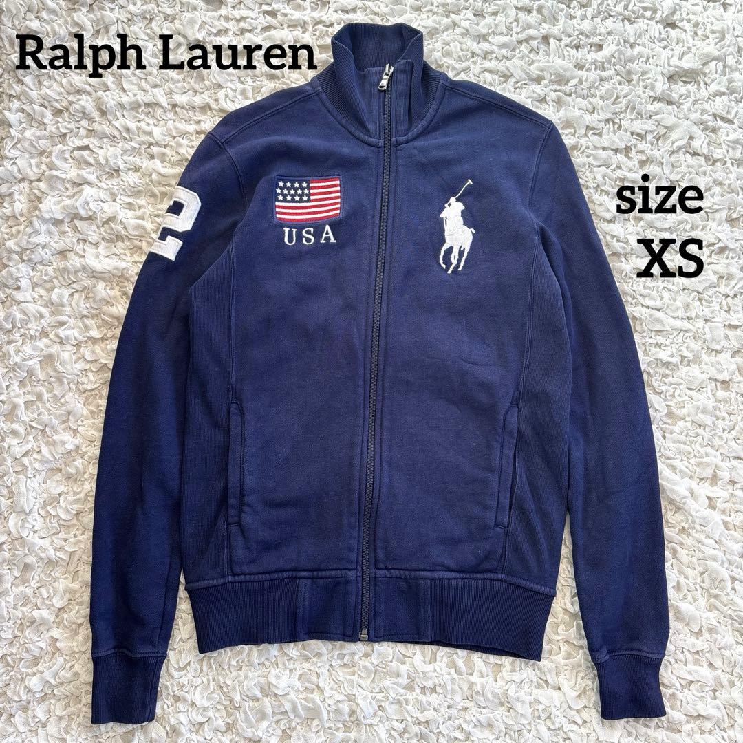 ラルフローレン USAフラッグ ビッグポニージップアップパーカー