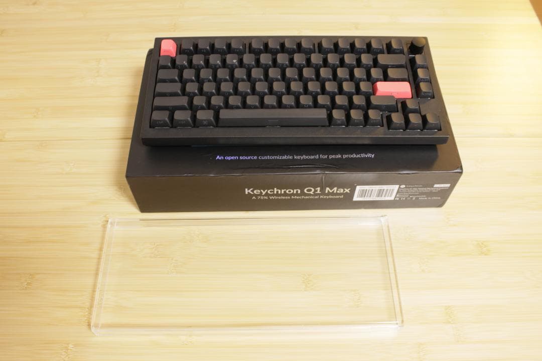 【Keychron】Q1 MAX Black キーボード ANSI カバー付き