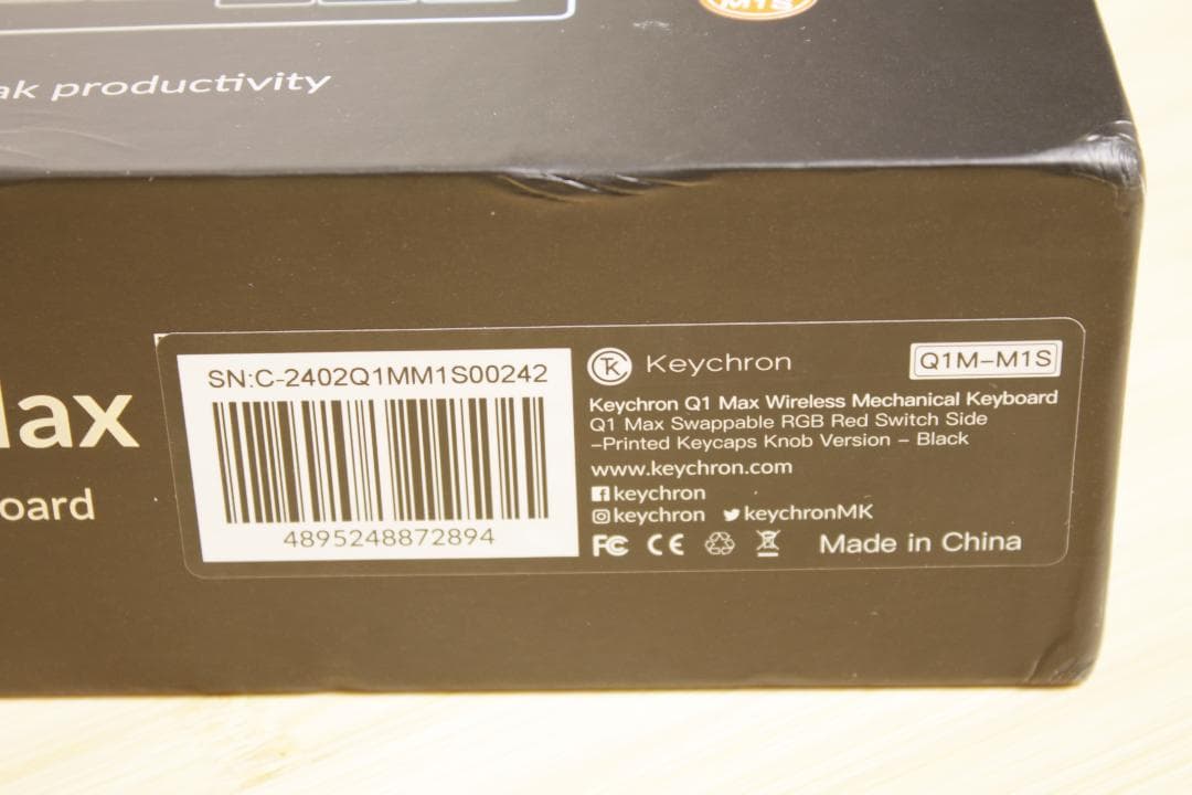 【Keychron】Q1 MAX Black キーボード ANSI カバー付き