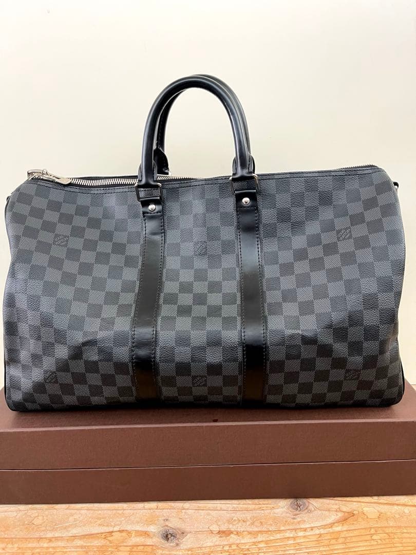 ルイ・ヴィトン キーポル45 バンドリエール ダミエ　美品　国内正規品