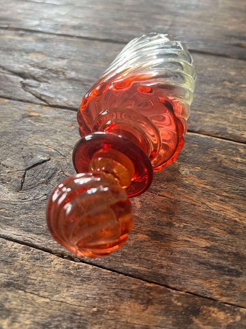 評価1000記念SALE⏬ オールドバカラ❷バンブー　パフュームボトル　レッド