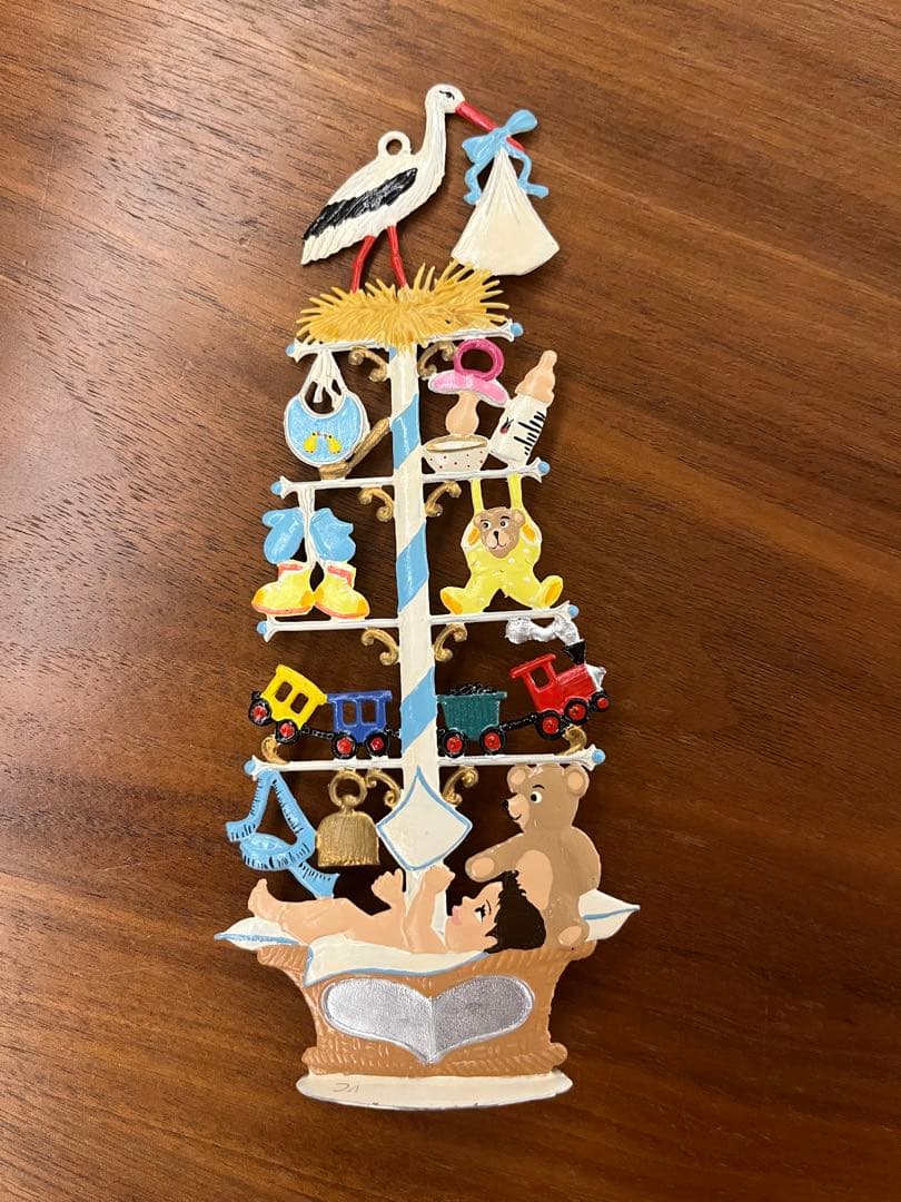 【中古】ヴィルヘルム　シュヴァイツァー　ドイツ　錫飾り　出産の木