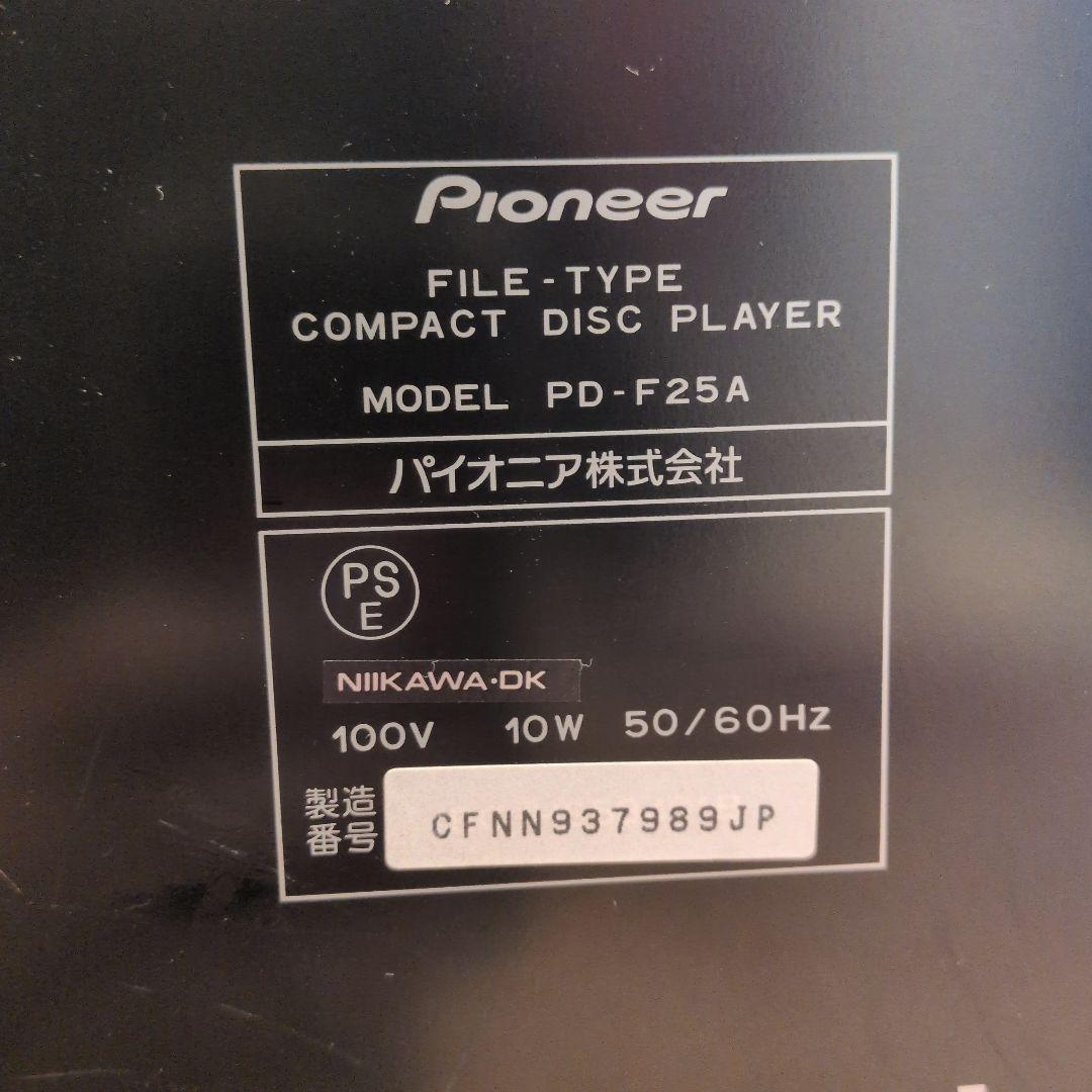 Pioneer PD-F25A コンパクトディスクプレーヤー　リモコン付説明書有