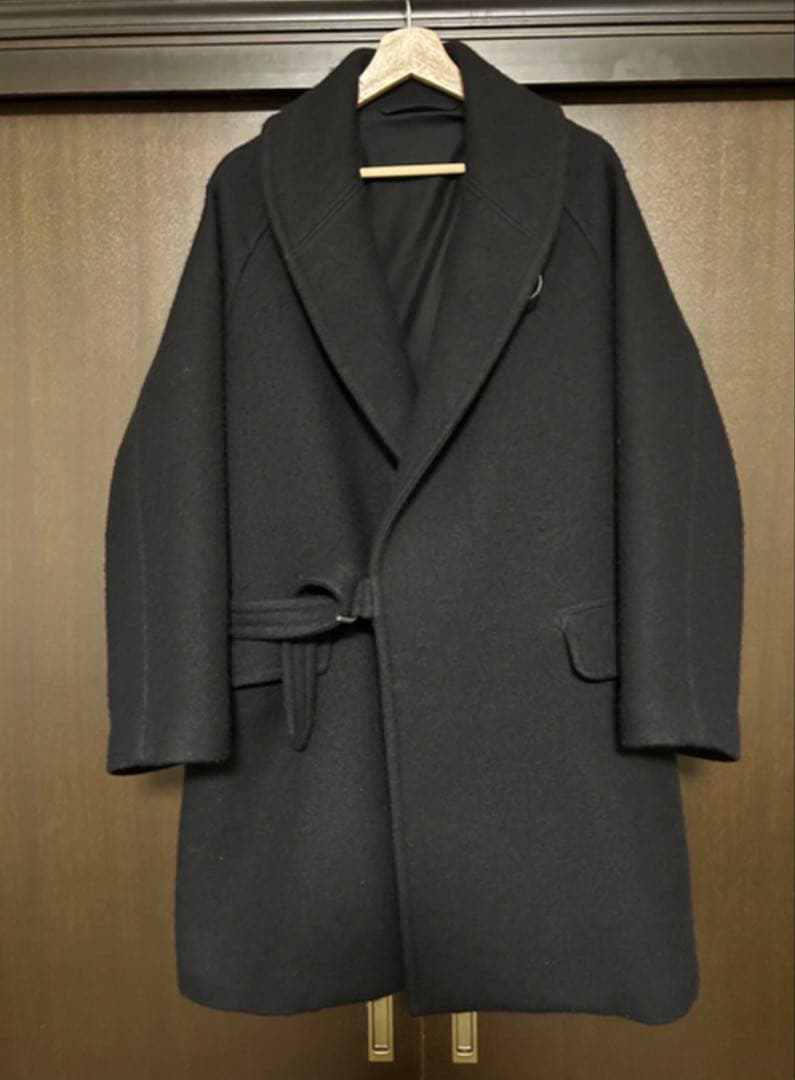 COMOLI ウールショールカラーコート　size1
