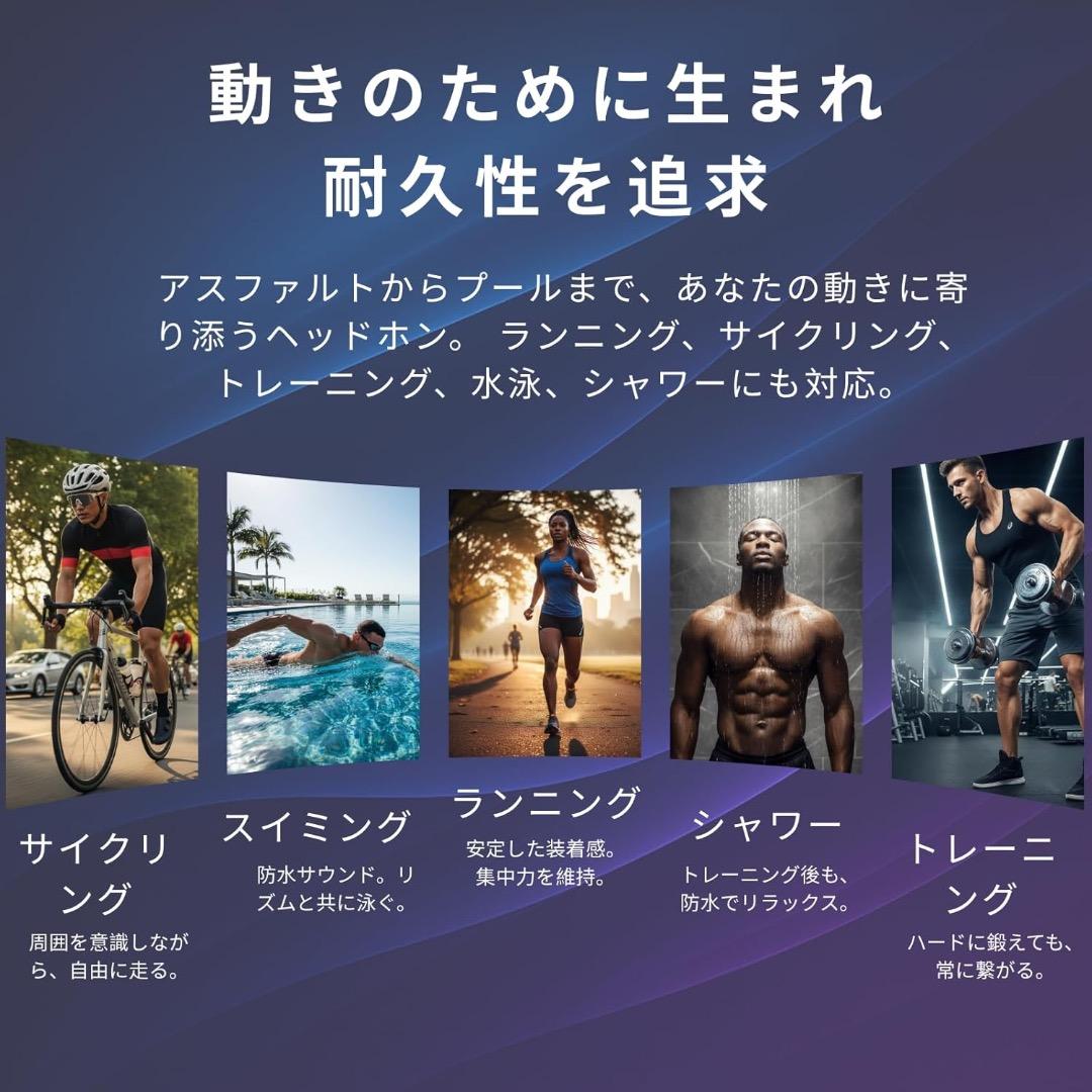 Essoniox 骨伝導イヤホン 水泳対応 32GB内蔵 オフライン再生【新品】