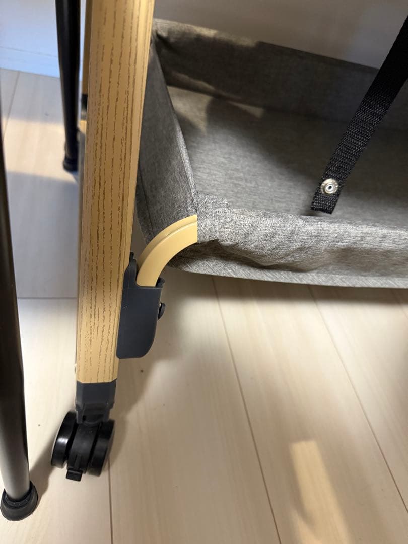 hzdmj 折りたたみ式ベビーベッド グレー