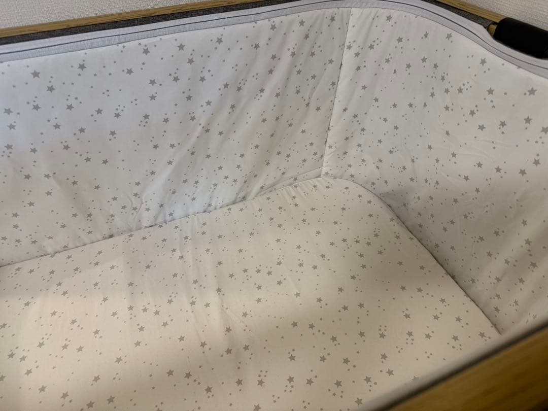 hzdmj 折りたたみ式ベビーベッド グレー