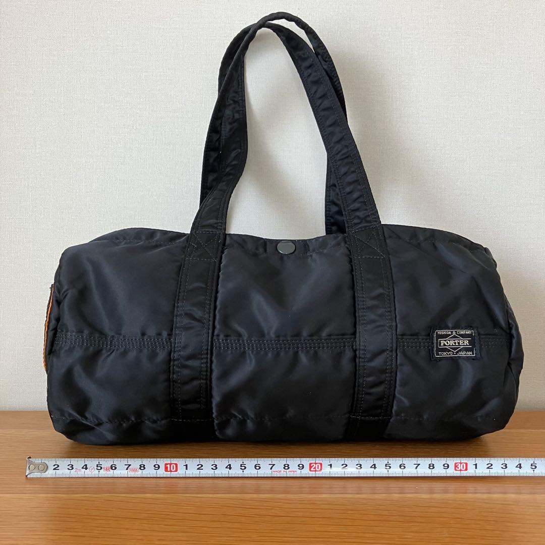 吉田カバン ポーター タンカー ミニボストン ダッフルバッグ L 筒型 ブラック
