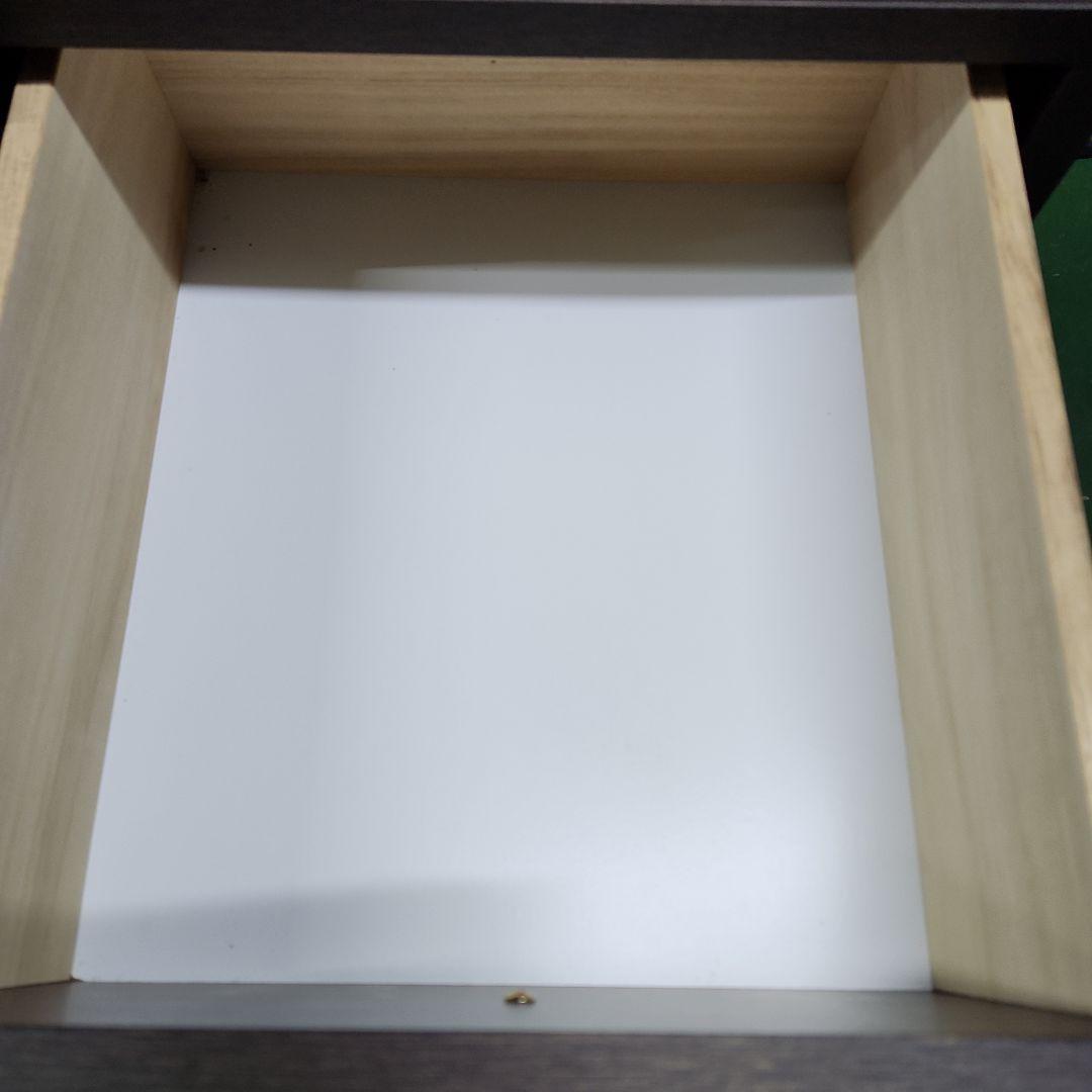 【ループ・ループ】ダークブラウンキャビネット 3引き出し