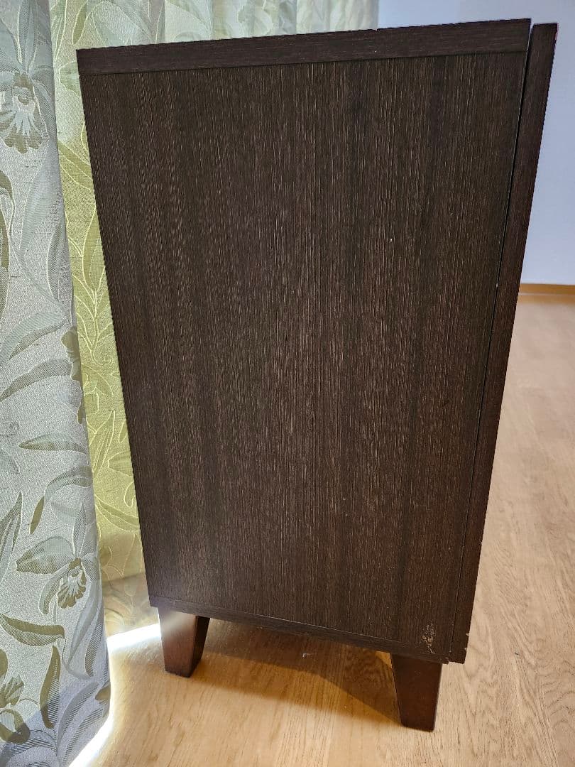 【ループ・ループ】ダークブラウンキャビネット 3引き出し
