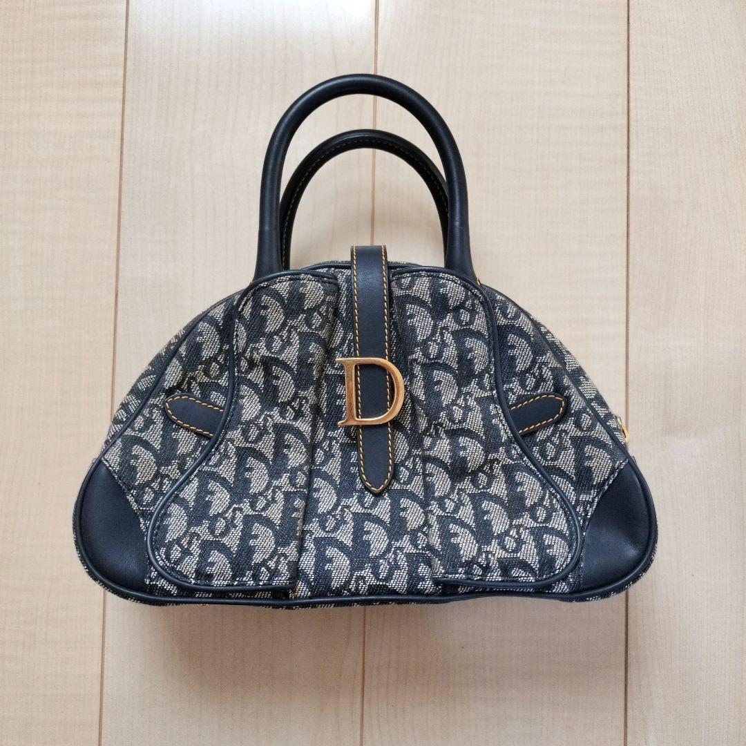 Dior ロゴ入りハンドバッグ ネイビー
