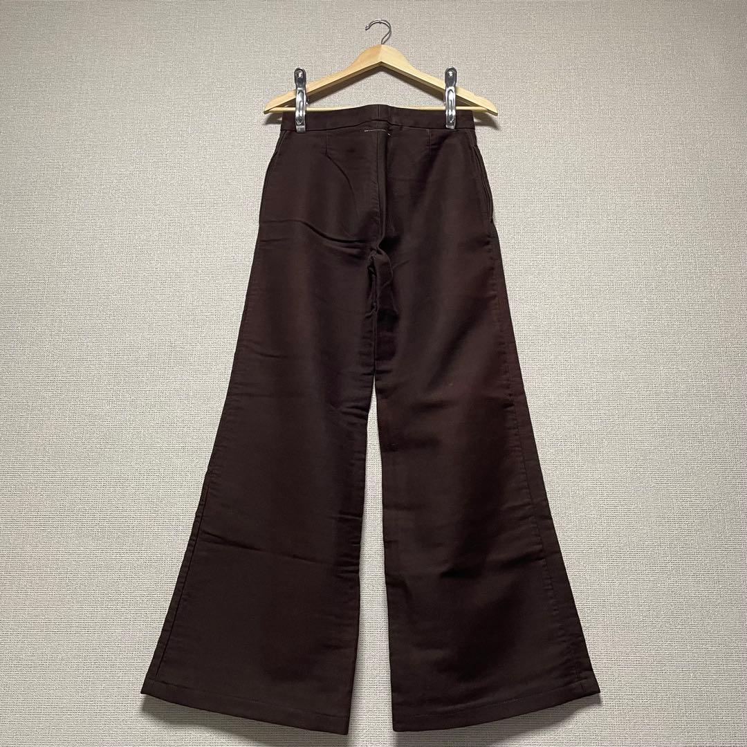 MM6 ブラウン コットンワイドパンツ MARGIELA