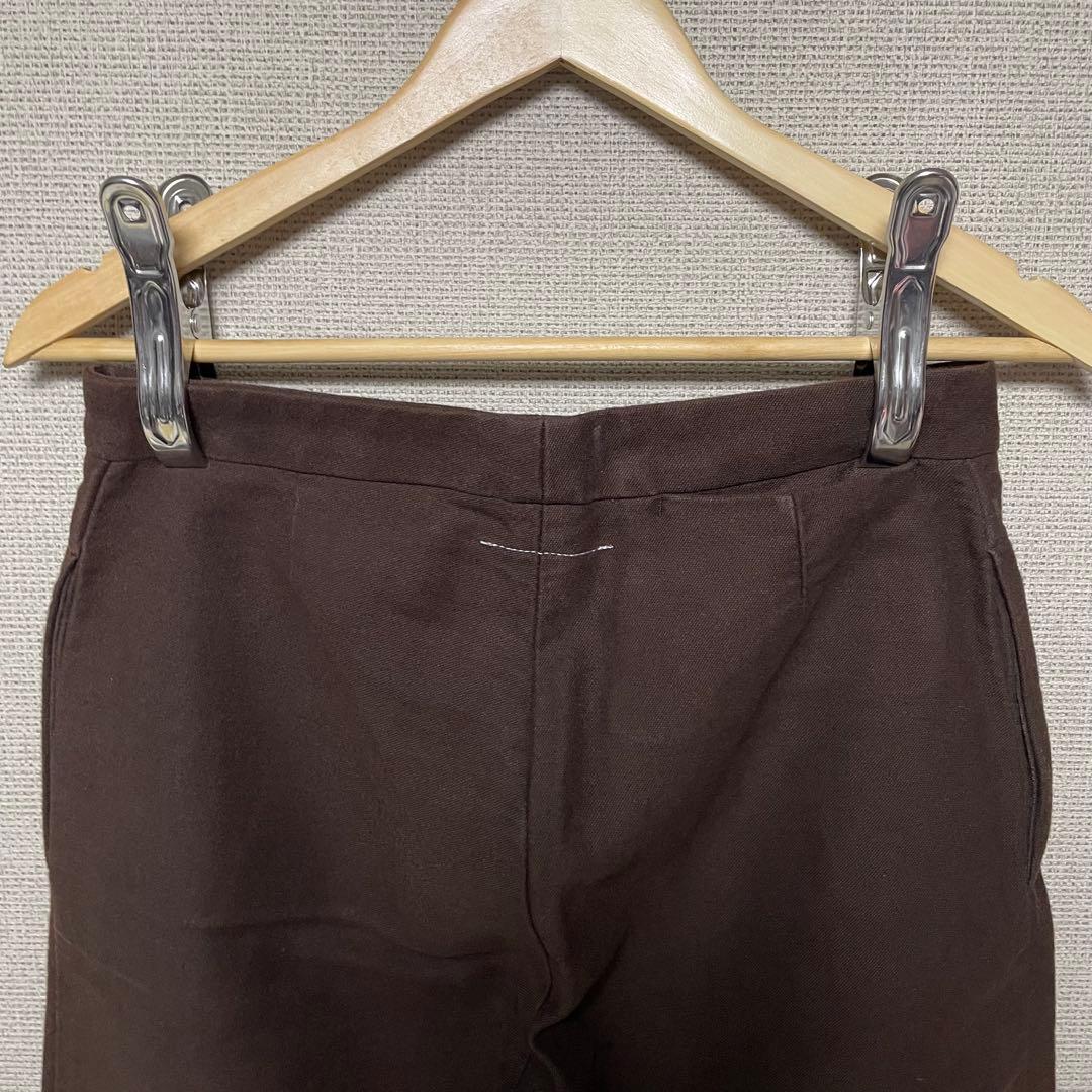 MM6 ブラウン コットンワイドパンツ MARGIELA