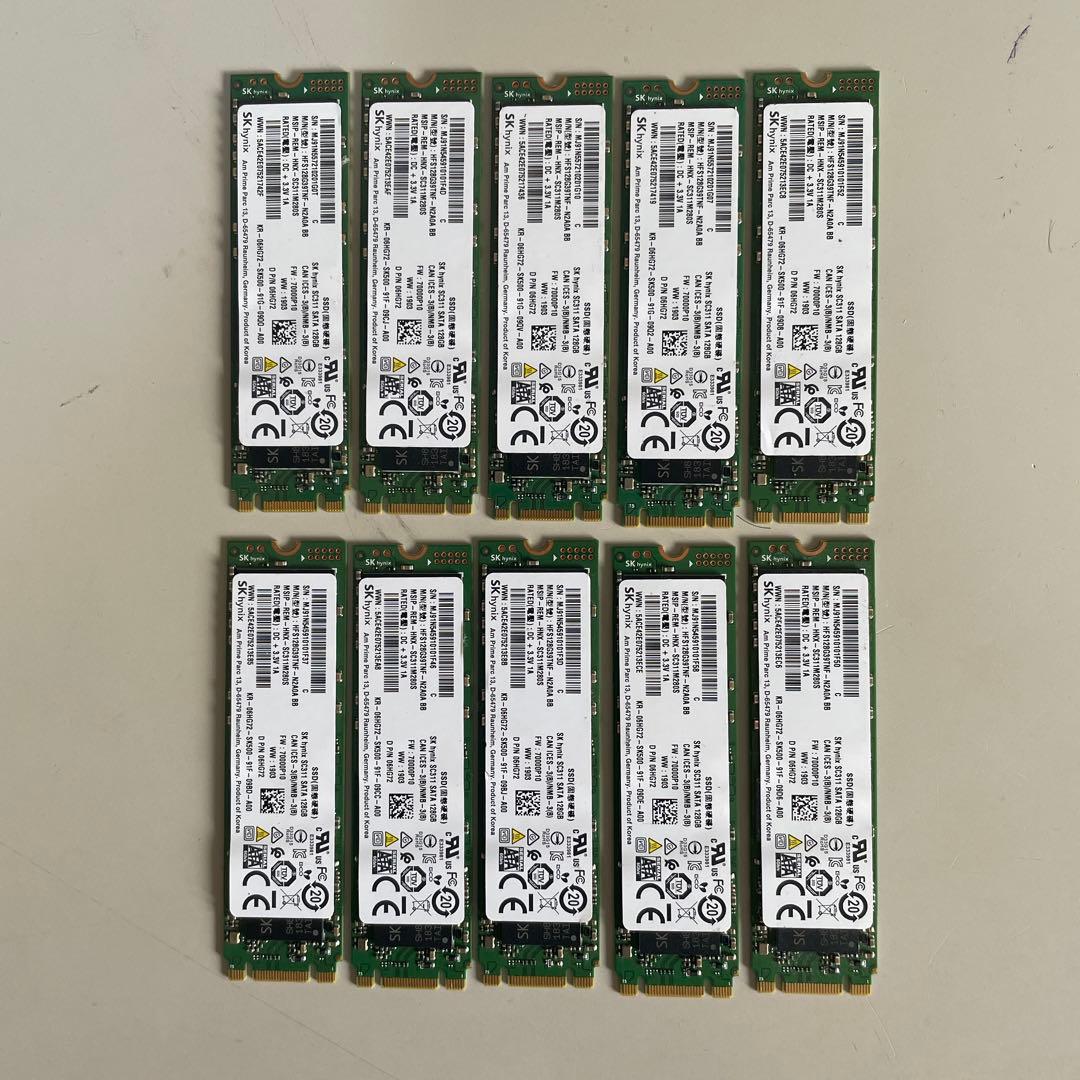 SK hynix SSD 128GB M.2 SATA 10枚セット動作確認済み