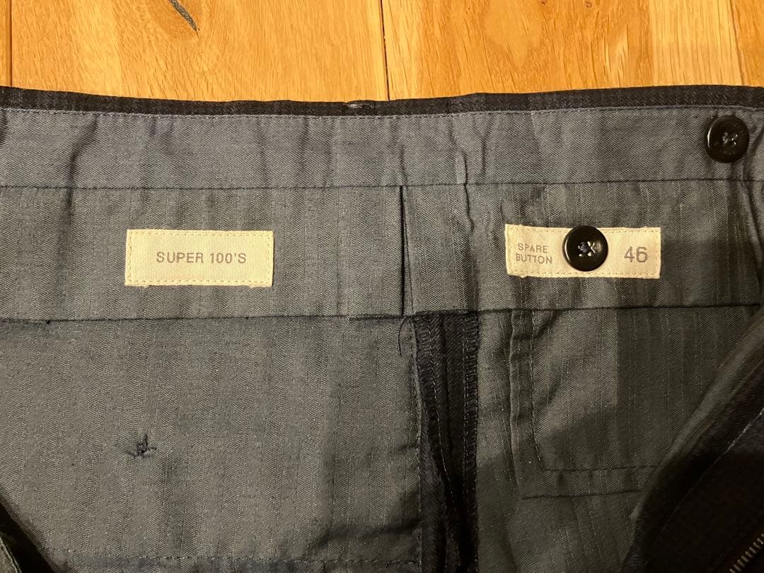 超美品！INCOTEX 1NT035 S100's SLIMFITウールパンツ