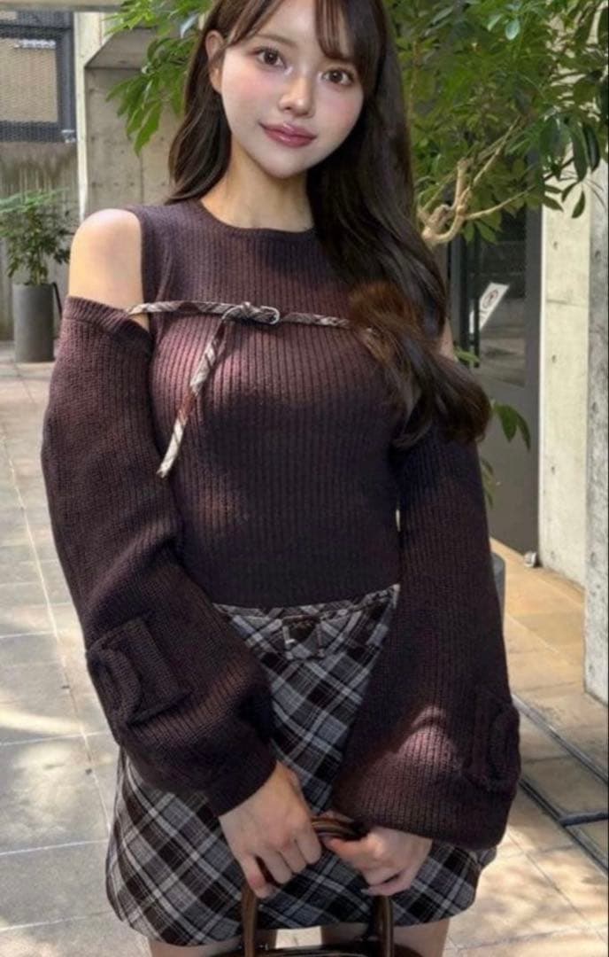 Darich ドッキングミドルウエストニットミニワンピース 新品未使用