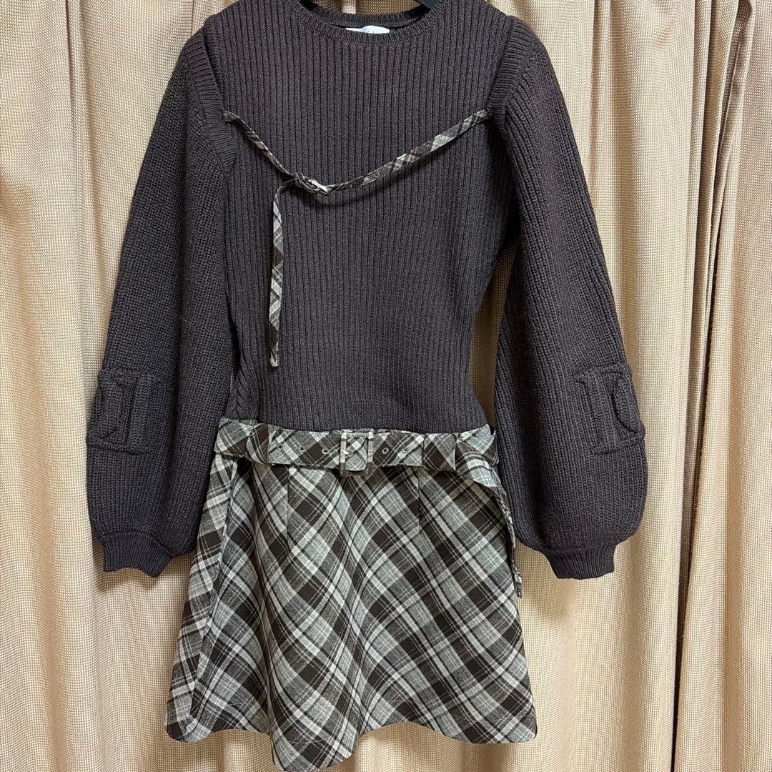 Darich ドッキングミドルウエストニットミニワンピース 新品未使用