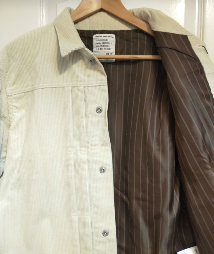 H.Unit コーデュロイジャケット アイボリー Mサイズ