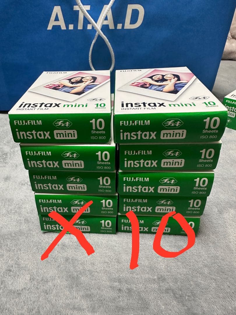 FUJIFILM instax mini インスタントフィルム X１０箱
