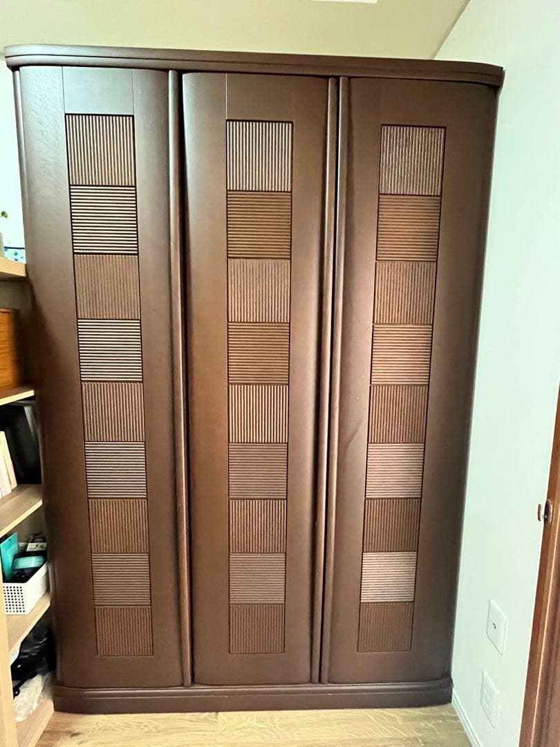 桐製ブラウン洋服ダンス　府中家具