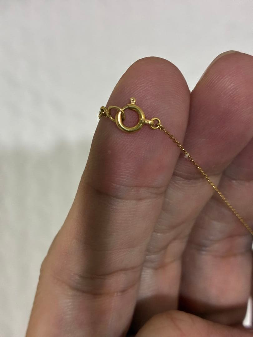 ゴールド 十字架 ネックレス ahkah k18 クロス ダイヤ 正規品