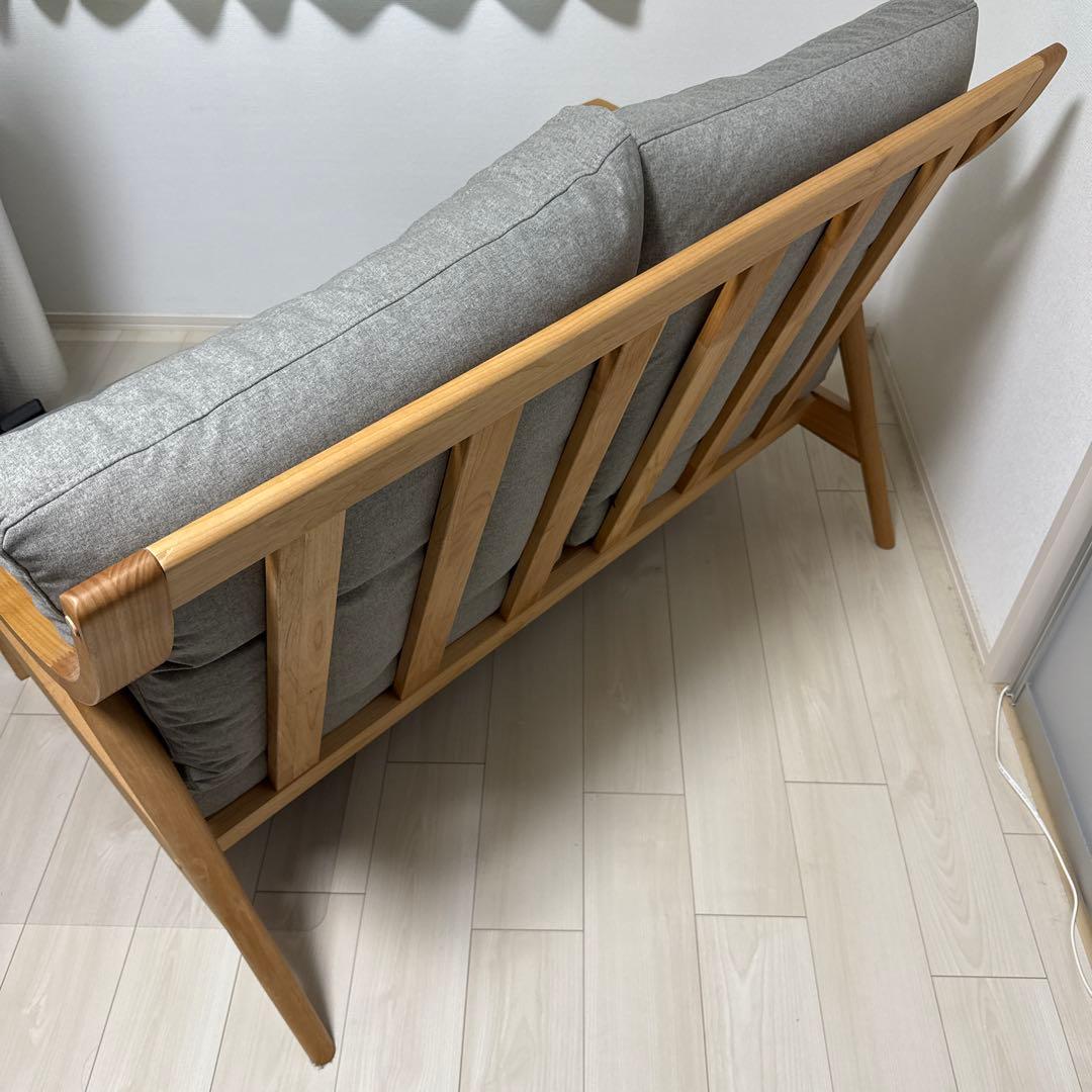 ニトリ 2人掛け ソファー　アルナスKD グレークッション