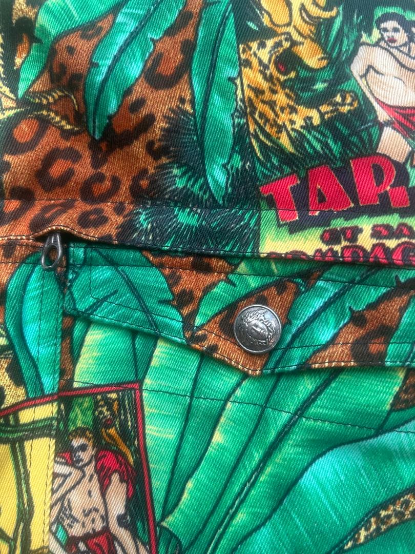ジャングル　ターザン　柄 シャツ　 ジャケット　Versace ヴェルサーチ