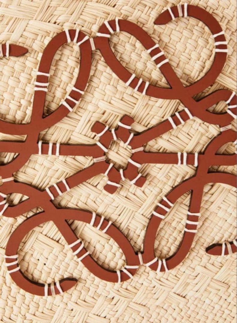 LOEWE / ロエベ アナグラムバスケットバッグ　ミディアム　ナチュラル/タン