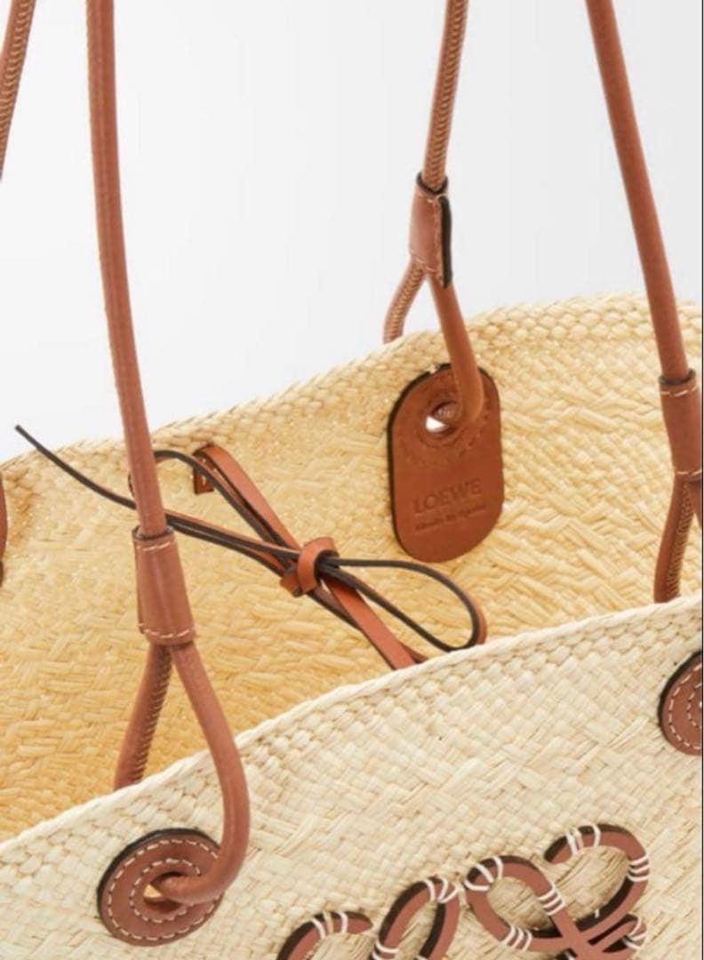 LOEWE / ロエベ アナグラムバスケットバッグ　ミディアム　ナチュラル/タン