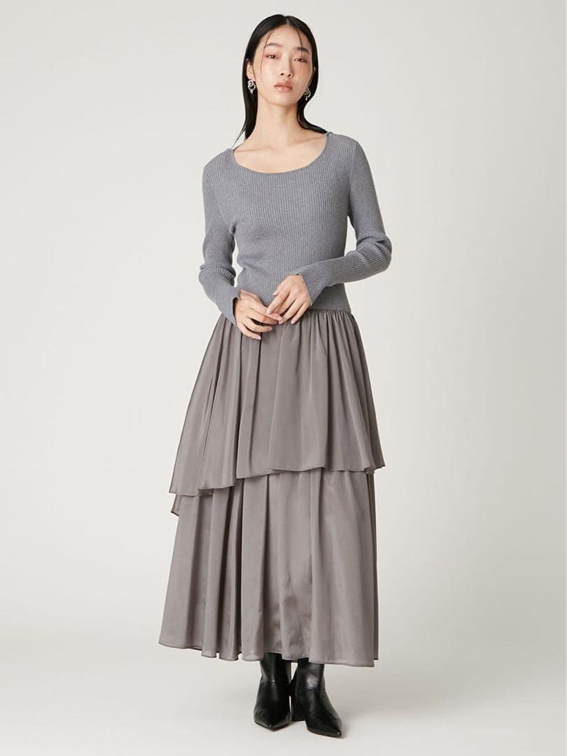 FRAY I.D ニットドッキングワンピース