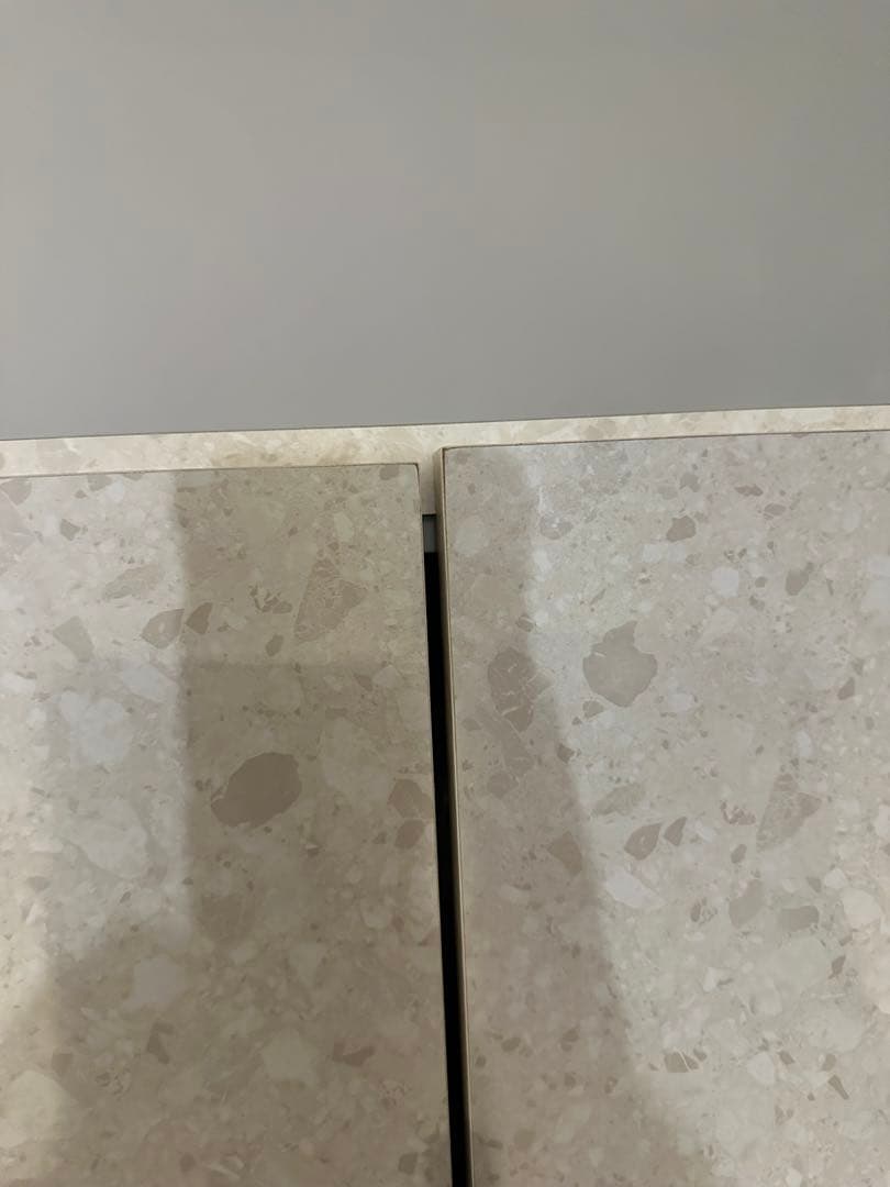 ロウヤ LOWYA テラゾー柄 食器棚 幅120cm ホワイト系