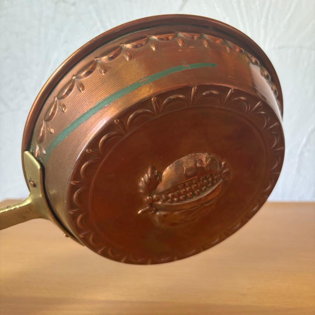 ザクロ 取手付きコッパーモールド 銅製 フランスアンティーク ヴィンテージ