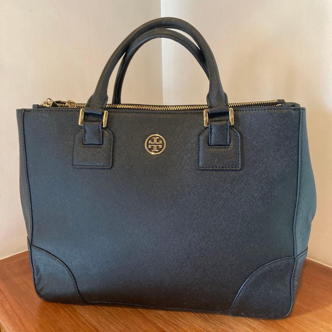Tory Burch ブラック2wayレザービジネスバッグ A4サイズ