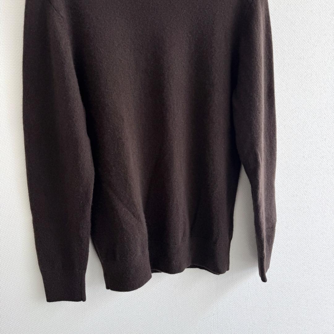 着用1回 25AW UNIQLO カシミヤタートルネックセーター ブラウン M