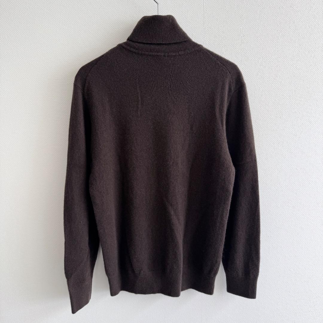 着用1回 25AW UNIQLO カシミヤタートルネックセーター ブラウン M
