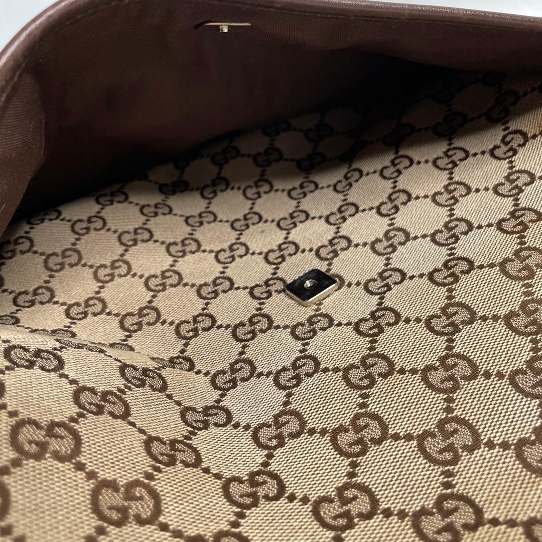 美品 GUCCI ショルダーバッグ GG キャンバス レザー