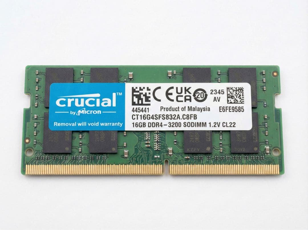 【中古】Crucial 16GB（1枚） DDR4-3200 SODIMM